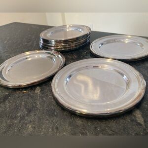 Vintage Oneida Heirloom Silver Plated Bread Butter Dessert Plates 6" Lot of 8